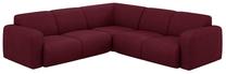 Kampinė sofa Micadoni Molino Chenille Rebel, bordo, 252 x 252 cm x 75 cm