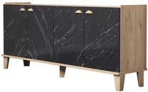 Komoda Kalune Design Sumer H3030, ąžuolo/juoda, 180 cm x 41 cm x 77.8 cm