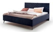 Lova dvigulė LA Maison, 160 x 200 cm, mėlyna/grafito, be čiužinio, su grotelėmis