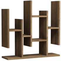 Sieninė lentyna Kalune Design Flower 835PUQ1631, riešuto, 70 cm x 19.6 cm x 68.8 cm