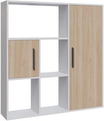 Lentyna Kalune Design Ridge 875ZNA4713, ąžuolo/balta, 25 cm x 120 cm x 123.6 cm