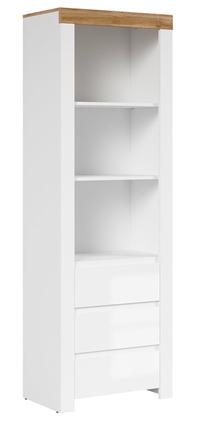Pastatoma lentyna Holten S440-REG3S-BI/DWO/BIP, balta, 42 cm x 68 cm x 203.5 cm