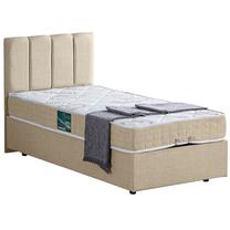 Lova viengulė Kalune Design Defne, 90 x 190 cm, kreminė, su čiužiniu, su grotelėmis