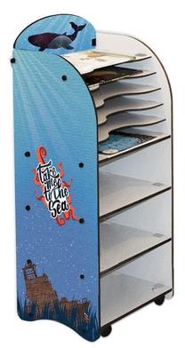 Spinta Kalune Design Scuba Lou, mėlyna/įvairių spalvų, 35 cm x 34 cm x 98 cm