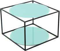 Kavos staliukas Kayoom Cody 110, juodas/žalias, 50 cm x 50 cm x 36 cm