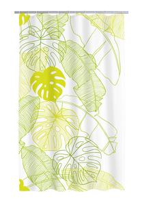 Dušas aizkars Ridder Tropical 4106305, balta krās./zaļa krās., 180 cm x 200 cm
