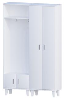 Prieškambario baldų komplektas Kalune Design Turkuaz, vidaus, balta sp.