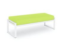Lauko suoliukas Calme Jardin Nicea CAL_BCH_83_F1_NICEA6, balta sp./šviesiai žalia sp., 45 cm x 130 cm x 44 cm