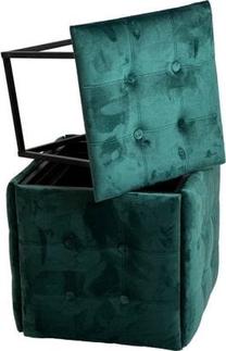 Pufų komplektas Go Gift Puff-transformer, žalia sp., 50 cm x 50 cm x 50 cm