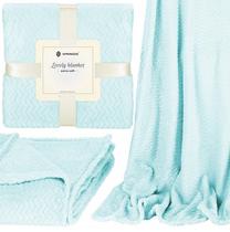 Pledas Springos Lovely Blanket HA7156, žydra sp., 200 cm x 220 cm