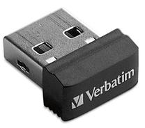 USB atmintinė Verbatim Store 'n' Stay Nano, juoda sp., 32 GB