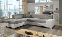Kampinė sofa Porto Berlin 01, Soft 17, pilka sp., kairinė, 217 x 278 cm x 74 cm