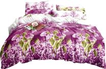 Patalynės užvalkalų komplektas PGM-07, žalia sp./violetinė sp., 70 x 80 cm, 160 x 200 cm