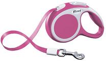 Automatinis pavadėlis Flexi Vario Tape XS, rožinė sp., 3 m