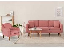 Sofos rinkinys Hanah Home Sofia Set, rožinė sp., 94 x 215 cm x 81 cm