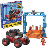 Konstruktorius Mattel Mega Bloks Hot Wheels Monster Truck Bone Shaker Crush Course HKF87, 151 vnt., įvairių spalvų