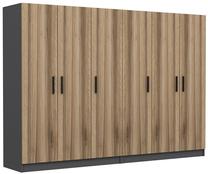Skapis Kalune Design Kale 5004, brūna krās., 52 cm x 270 cm x 190 cm
