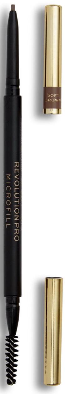 Uzacu zīmulis Makeup Revolution London Pro Microfill, 0.1 g, gaiši brūna krās. soft brown