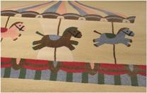Kilimas Carousel, smėlio sp., 175 cm x 115 cm