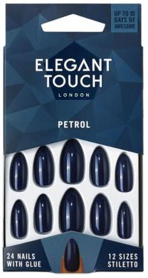 Pielīmējamie nagi Elegant Touch Polished Colour 10593931, petrol krās., 25 gab.