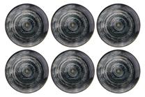 Lėkščių rinkinys pietų Hermia Spiral, 25.5 cm x 25.5 cm x 2.5 cm, juoda sp.