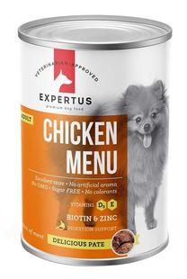 Mitrā barība (konservi) suņiem Expertus Menu Paste, vistas gaļa, 0.4 kg