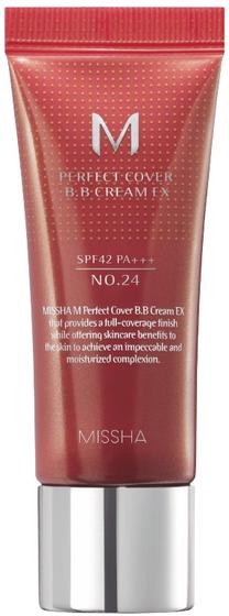 Skystas makiažo pagrindas Missha Perfect Cover EX, SPF 42, cool natural beige sp., 24, 20 ml