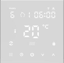Programmējams apkures termostats Thermoval TVT 45 WiFi, iebūvējams sienā, balta krās., 8.6 cm, 5 - 35 °C