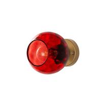 Lampa sienas Opviq Benek 14401, E27, 1 x 40 W, sarkana krās. / zelta krās., 15 x 15 cm