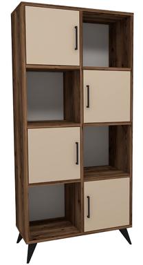 Pastatoma lentyna Kalune Design Namyel 550ARN1663, riešuto sp./smėlio sp., 154.2 cm x 72 cm x 35 cm