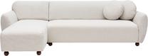 Kampinė sofa Hanah Home Eddy 560ARE1198, balta sp., kairinė, 273 x 93 cm x 86 cm
