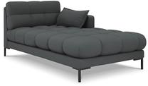 Sofa Micadoni Home Mamaia Chaise Longue, tamsiai pilka sp., dešininė, 185 x 102 cm x 75 cm