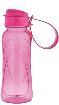 Ūdens pudele 900035R, rozā krās., plastmasa, 0.45 l
