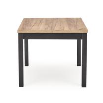 Stalas išskleidžiamas Tiago Square, ąžuolo sp./juoda sp., 90 - 125 cm x 90 cm x 77 cm