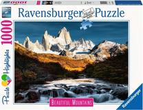 Puzle Ravensburger Beautiful Mountains Mount Fitz Roy Patagonia, 50 cm x 70 cm, 1000 gab., daudzkrāsaina