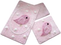 Комплект ковриков для ванны Foutastic Birdie 351ALS2119, многоцветный, 60 см x 100 см