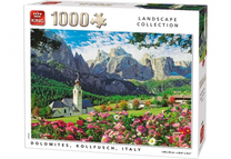 Dėlionė King Dolomites Kollfuchs Italy 55940, 49 cm x 68 cm, 1000 vnt., įvairių spalvų