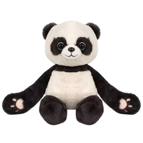 Pliušinis žaislas panda 22121, balta sp./juoda sp., 23 cm