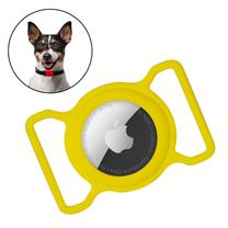 AirTag futrālis Hurtel Pet Collar Loop Case, dzeltena krās.
