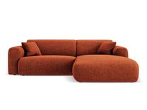 Kampinė sofa Cosmopolitan Design Nolio, terracotta sp., dešininė, 170 x 235 cm x 72 cm