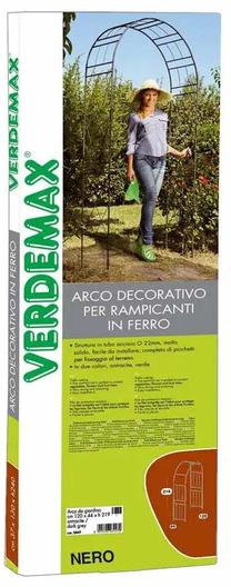 Стойка для цветов Verdemax Arch, 110 см x 36 см, 225 см, cталь, черный цв.