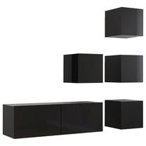 Комплект мебели для гостиной VLX 5 Piece TV Cabinet Set, комнатные, черный цв.
