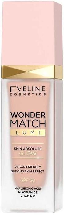 Skystas makiažo pagrindas Eveline Wonder Match Lumi, SPF 20, 10 vanilla, 30 ml