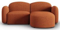 Kampinė sofa Micadoni Home Blair 3 Seats Chenille, oranžinė sp., dešininė, 194 x 155 cm x 80 cm