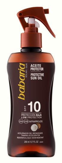 Stiprinantis įdegį aliejus Babaria SPF10, 200 ml