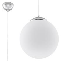 Светильник навесной Sollux Ugo, E27, 1 x 15 Вт, белый цв. / хромовый цв., 40 x 40 см