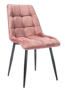 Valgomojo kėdė Chic Velvet, rožinė, 50 cm x 43 cm x 88 cm
