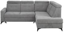 Kampinė sofa - lova Amado, pilka sp., dešininė, 186 x 246 cm x 103 cm