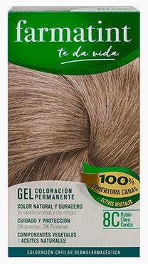 Matu krāsa Farmatint Permanent Color Gel, light blonde ash krās., 8C, 150 ml