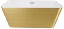 Vonia, laisvai pastatoma Besco Varya Glam Gold, 150 cm x 75 cm x 58 cm, stačiakampis, aukso sp./chromo sp.